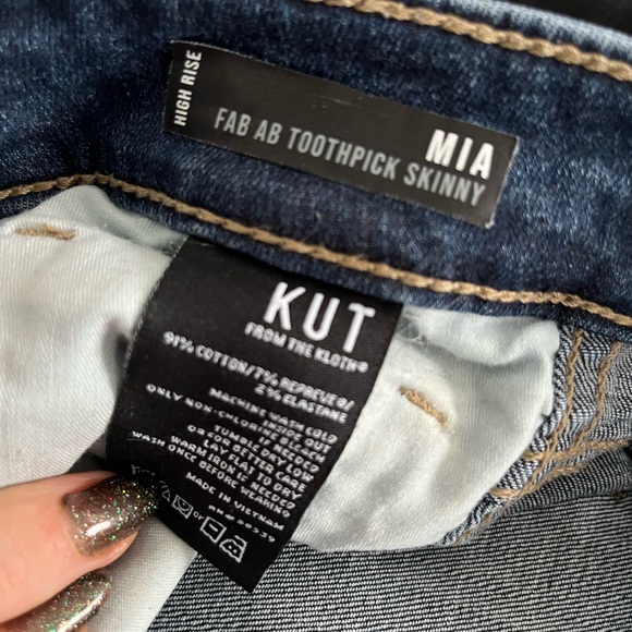 💙KUT MIA Fab Ab Dark Blue Women's Jeans - Picture 4 of 5
